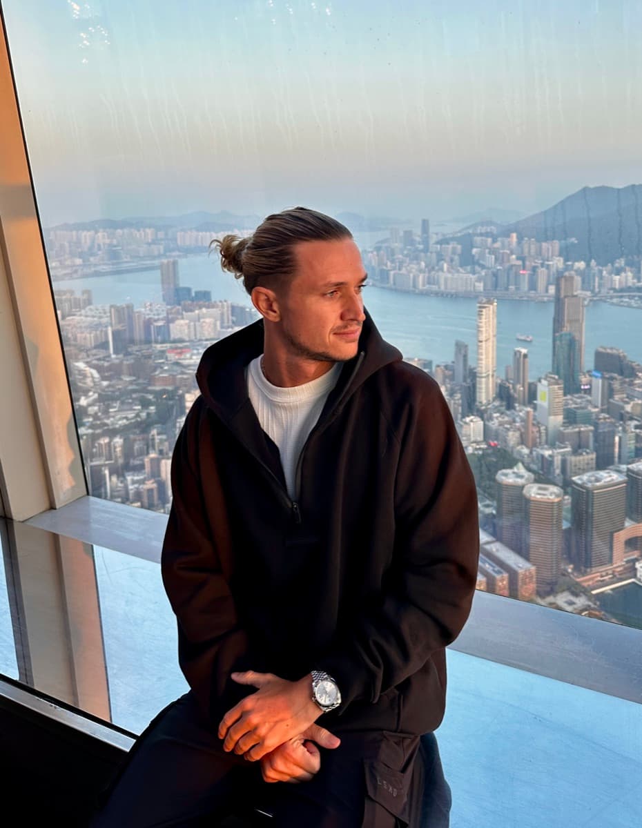 Nick overlooking Hong Kong skyline
